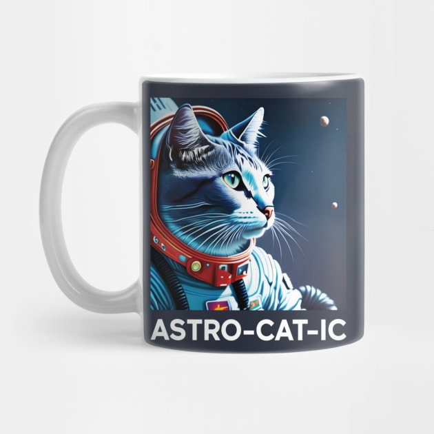 Astro-Cat-ic Digital Art Print by Magicform